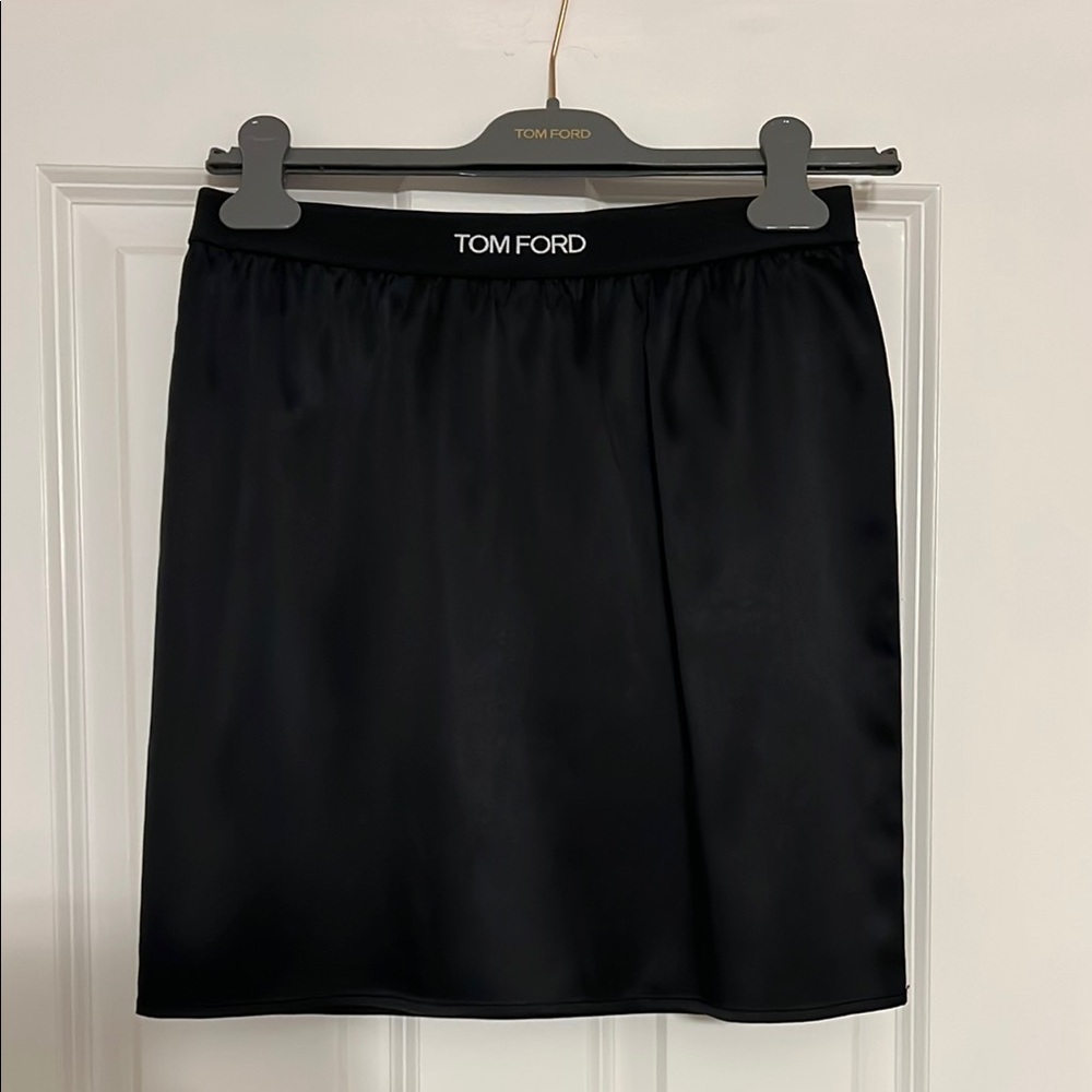 Tom Ford Silk Stretch Mini Skirt Black XS